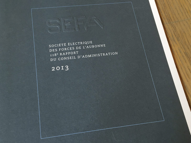 SEFA – Rapport de gestion – 2013