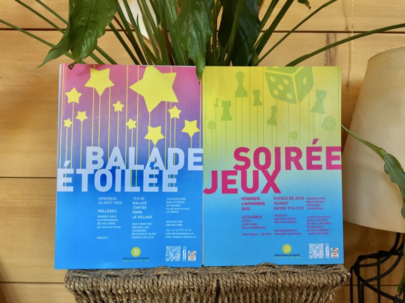 Bibliothèque de Bagnes – Flyer – Soirée jeux